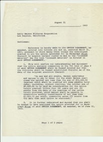 1962 Stan Laurel, Lucille & Harmon Signed Document