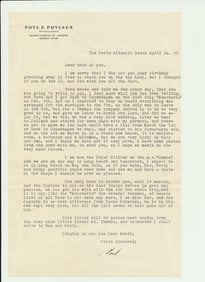 1955 Letter to Mr. & Mrs. Oliver Hardy - Povlsen