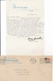 1963 Signed Stan Laurel Letter and Envelope