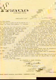 1959 Stan Laurel Signed Letter with Mailing Envelope