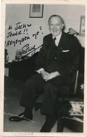 1964 Stan Laurel Signed Twice Postcard with COA