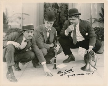 "You're Darned Tootin " Signed Laurel and Hardy Movie