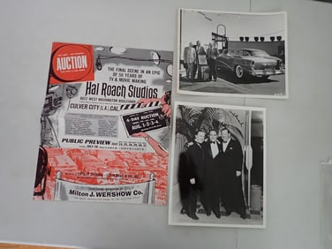 Signed Hal Roach Photo, 1963  Auction Circular + Photo