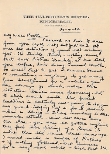 1952 Signed Stan Laurel handwritten letter and (1 of 6)