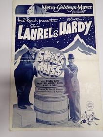 1938 Laurel and Hardy Movie Press Sheet/Brochure