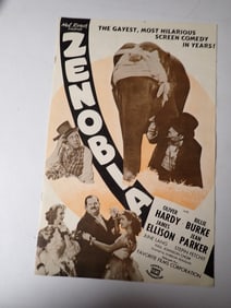1939 Oliver Hardy Zenobia Publicity Large Brochure