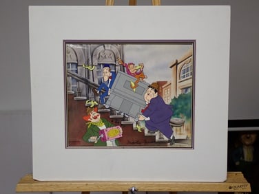 Laurel and Hardy Hand Painted Limited Edition Cel