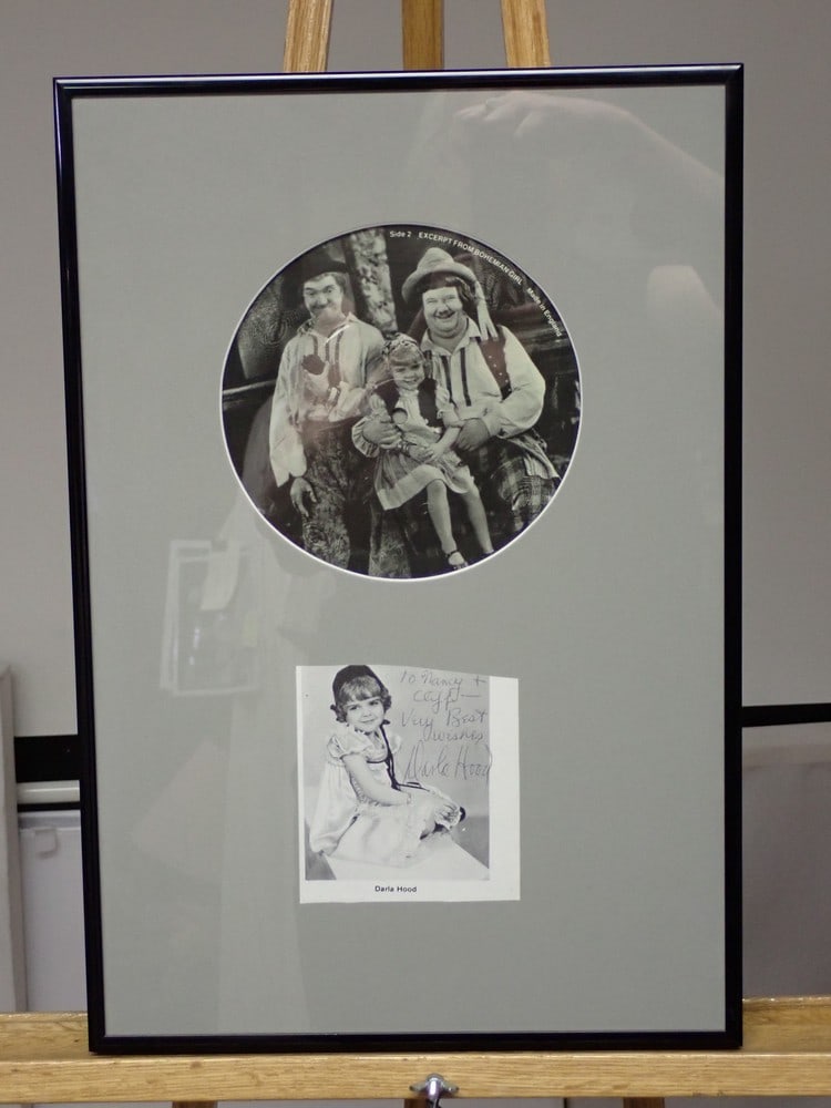Darla Hood (Our Gang) Laurel and Hardy Signed Piece (1 of 4)