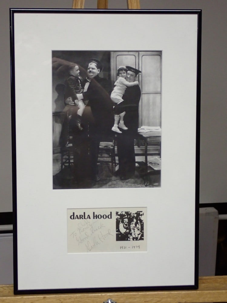 Darla Hood (Our Gang) Laurel and Hardy Signed Piece (1 of 5)