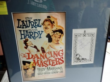 Trudy Marshall Signed Laurel and Hardy Display Piece