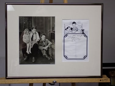 Jacquie Lyn Signed Laurel and Hardy Display Piece
