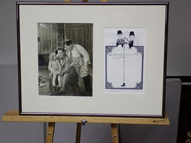 Jacquie Lyn Signed Laurel and Hardy Display Piece