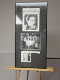 Anita Garvin Signed Laurel and Hardy Display Piece