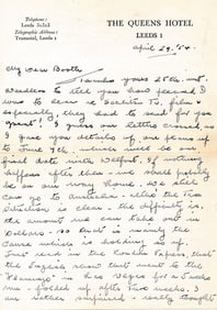 1954 Signed Stan Laurel Handwritten letter and