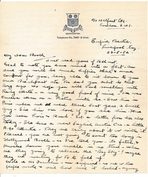 1952 Signed Stan Laurel Handwritten letter and (1 of 4)