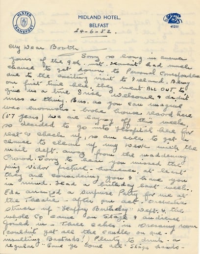 1952 Signed Stan Laurel Handwritten letter and (1 of 5)