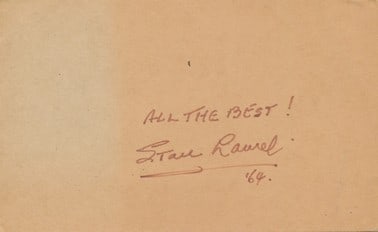 1963 & 1964 Signed Stan Laurel Postal and Other Card