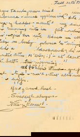 1957 Signed Stan Laurel Handwritten Postal Card