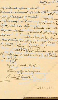 1957 Signed Stan Laurel Handwritten Postal Card (1 of 2)