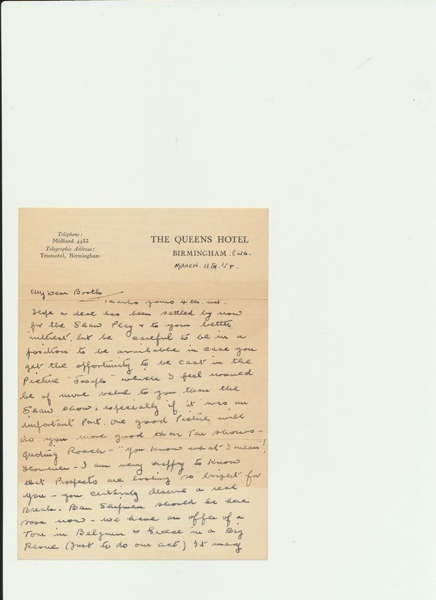 1954 Signed Stan Laurel Handwritten Letter and (1 of 4)