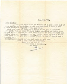 1959 Signed Stan Laurel Typed Letter with Envelope