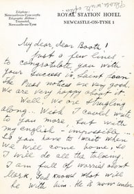 1954 Signed Stan Laurel & Ida Handwritten Letter