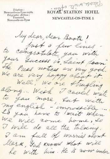 1954 Signed Stan Laurel & Ida Handwritten Letter (1 of 6)