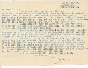 1954 Signed Stan Laurel Typed Letter with Envelope