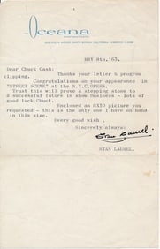 1963 Signed Stan Laurel Typed Letter