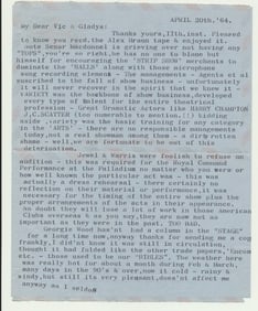 1964 Signed Stan Laurel Typed  Air Mail Letter
