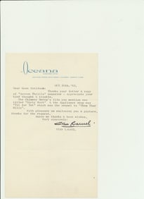 1962 Signed Stan Laurel Typed Letter