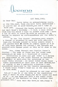 1962 Signed Stan Laurel Typed 2 Page Letter