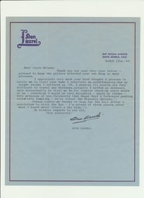 1963 Signed Stan Laurel Typed Letter