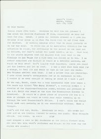 1954 Stan Laurel Typed Letter To Booth