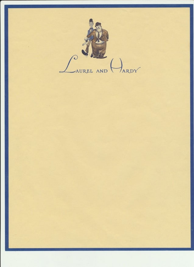 Laurel and Hardy & Hal Roach Studios Stationary (1 of 4)