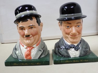 1998 Laurel and Hardy Royal Doulton Bookends