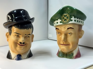 Laurel and Hardy Cookie Jars Cumberland Ware