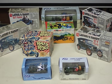 Laurel and Hardy Die Cast Cars and Models in Boxes