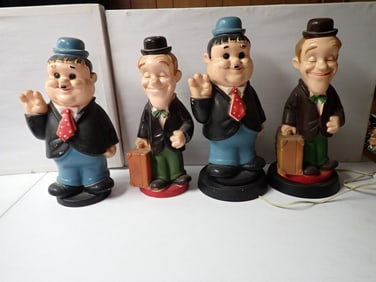 Laurel and Hardy Vintage Play Pal Lamps and Banks