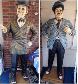 Laurel and Hardy Life-Size Resin Figures 6' and 5'8"