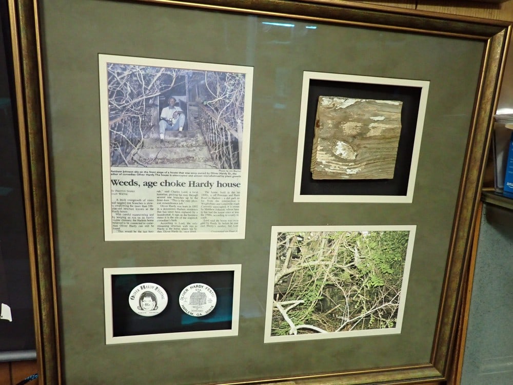 Oliver Hardy, Harlem, GA Birthplace Display Piece - Wooden Piece from House (1 of 6)