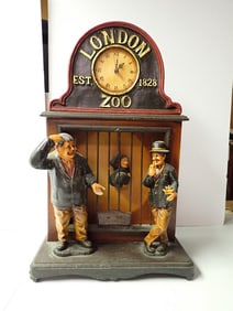 Laurel and Hardy London Zoo with Monkey Clock