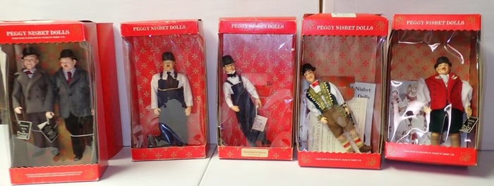 Laurel and Hardy Peggy Nisbet Dolls in Boxes