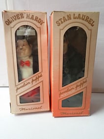 Laurel & Hardy Bubbles, Inc. Porcelain Puppets in Boxes