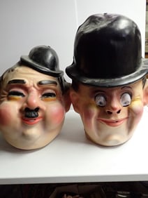 Laurel and Hardy Oversized Plastic Masks