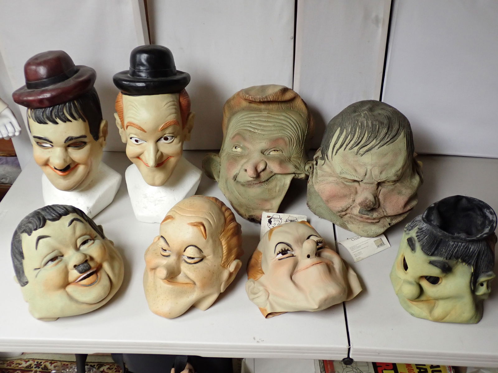 Laurel and Hardy Rubber Masks - One 2 Sided (1 of 19)