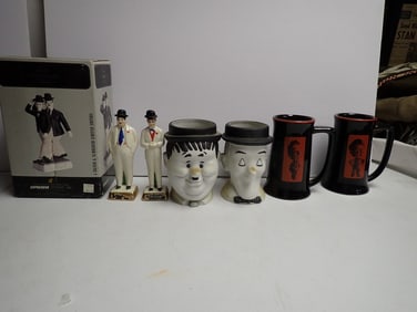 Laurel and Hardy Figures and Mugs