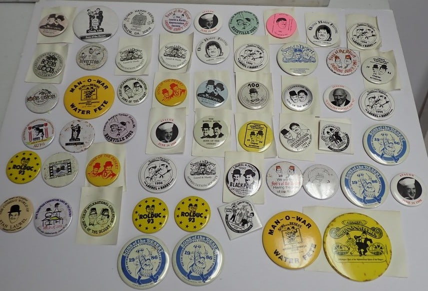 Laurel and Hardy Sons of Dessert Pin Back Buttons (1 of 16)