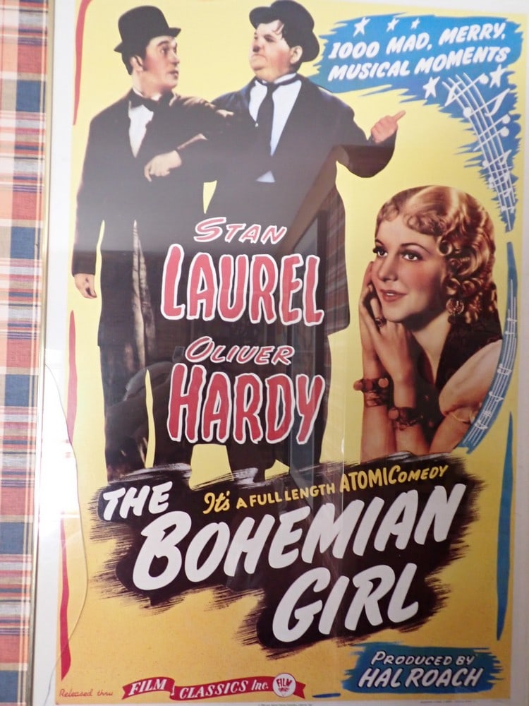 1989 Larry Harmon Laurel and Hardy Bohemian Girl: Poster. Frame: 39" x 27".
