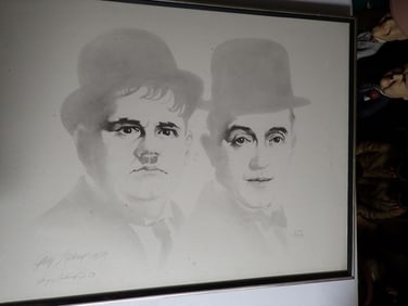 1979 Gardy Saderup Signed Laurel and Hardy L.E. Litho